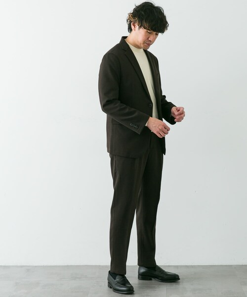 URBAN RESEARCH DOORS（アーバンリサーチドアーズ）の「LIFE STYLE TAILOR　ウールライクソフトツイルストレッチパンツ（スラックス・メンズ・GRAY/NAVY/BROWN・S/M/L/XL）」の17枚目の写真
