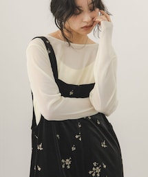 KBF | シアーギャザーロンTEE(Tシャツ/カットソー)