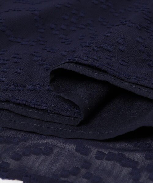 URBAN RESEARCH ROSSO（アーバンリサーチロッソ）の「ジャガードギャザーパフドレス（ワンピース・レディース・BLUE/NAVY・FREE）」の18枚目の写真