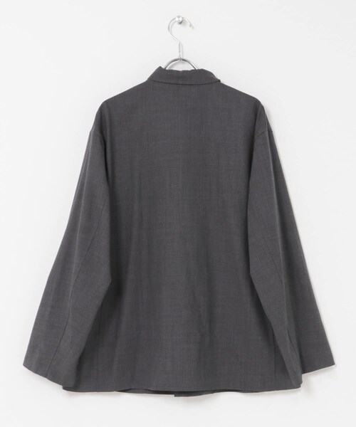 かぐれ（カグレ）の「YLEVE　WOOL TROPICAL WORK JACKET（テーラードジャケット・レディース・CHARCOAL・1）」の19枚目の写真