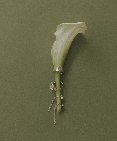 ADAM ET ROPE'(アダムエロペ)の「【J'aDoRe・店舗限定】【MALUS /マリュス】Diamond bar earrings(ピアス(両耳用)・レディース・シルバー・F)」の3枚目の写真