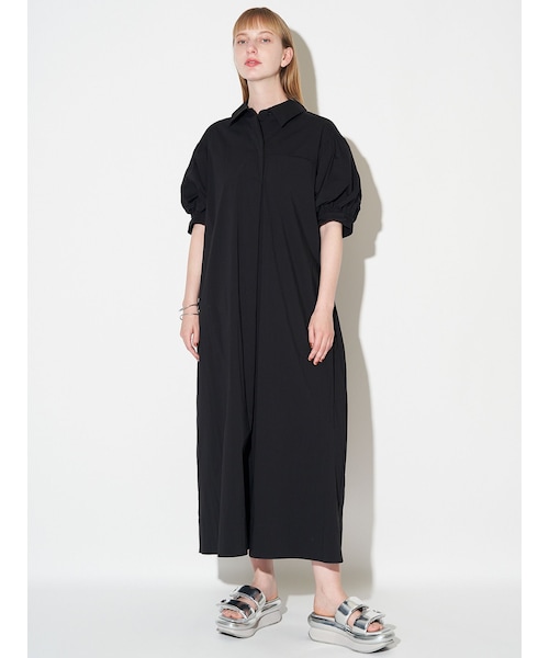 ELENDEEK（エレンディーク）の「FORM SHIRT OP（シャツワンピース・レディース・グレー/ブラック/ベージュ・01/02）」の9枚目の写真