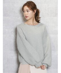 dazzlin | クルーシンプルラメニットトップス(ニット/セーター)