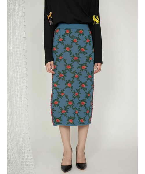 PAMEO POSE（パメオポーズ）の「Magician’s Flower Skirt（スカート・レディース・ブルー/ベージュ・F）」の22枚目の写真