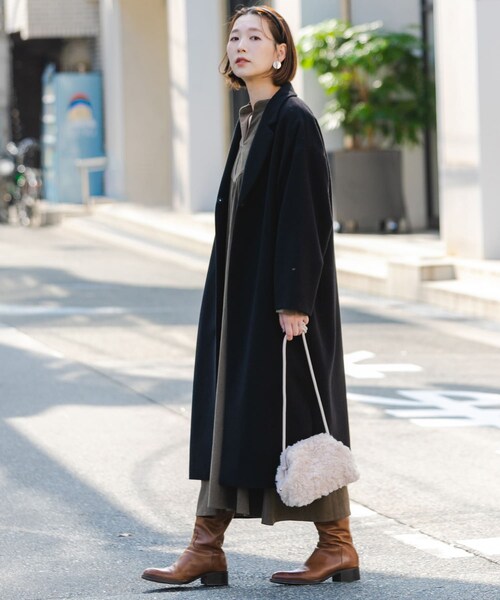 URBAN RESEARCH ROSSO（アーバンリサーチロッソ）の「F by ROSSO　サーモライトチェスターコート（チェスターコート・レディース・BROWN/GREIGE/BLACK・FREE）」の9枚目の写真