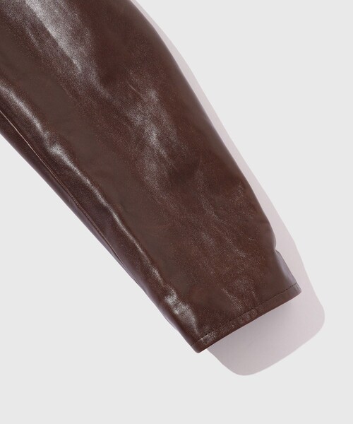 ADAM ET ROPE'（アダムエロペ）の「【AURALEE/オーラリー】HEAVY LAMB LEATHER RIDERS JACKET（ライダースジャケット・メンズ・ダークブラウン・4/5）」の10枚目の写真