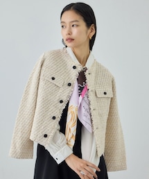 ROPE' | 【COOHEM(コーヘン)】BASIC TWEED VELVET JACKET(ノーカラージャケット)