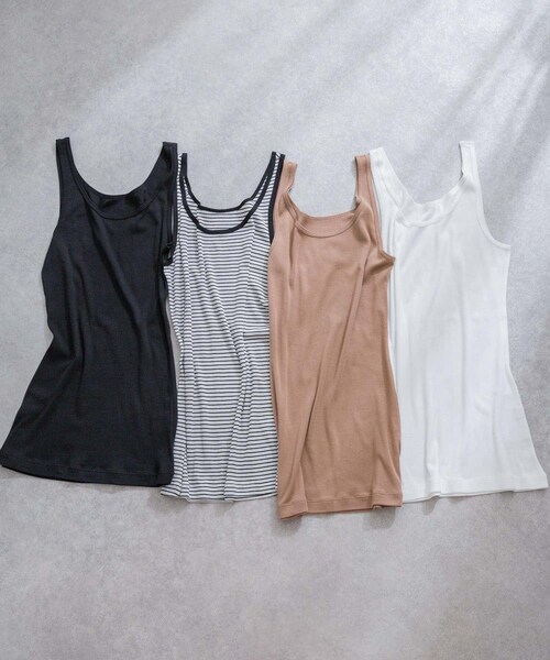 URBAN RESEARCH（アーバンリサーチ）の「『UR TECH』タンクトップ（タンクトップ・レディース・WHT/BLK/WHITE/BLACK/MOCHA・FREE）」の22枚目の写真