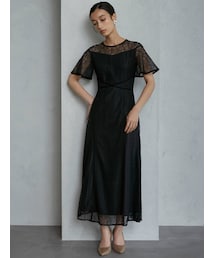 LAGUNAMOON | LADYウエストクロスナローレースワンピース(ドレス)