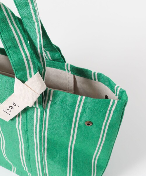 URBAN RESEARCH DOORS(アーバンリサーチドアーズ)の「『別注』beej×DOORS ストライプトートバッグ(トートバッグ・レディース・PINK/YELLOW/GREEN・One)」の9枚目の写真
