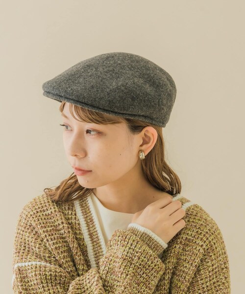 SMELLY（スメリー）の「ベーシックウールハンチング（ハンチング/ベレー帽・レディース・BLK/CGY・-）」の11枚目の写真