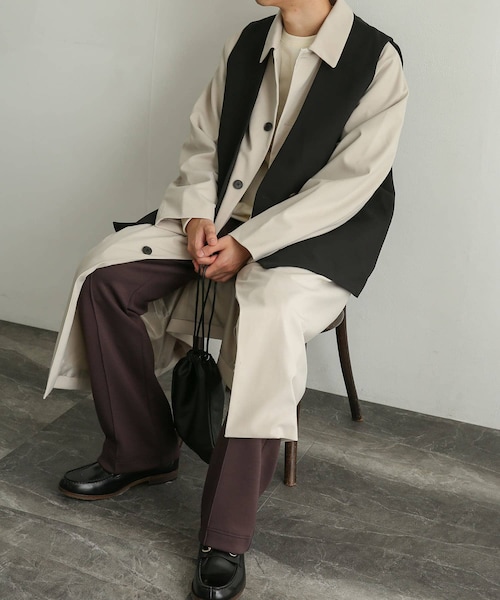 SENSE OF PLACE by URBAN RESEARCH(センスオブプレイスバイアーバンリサーチ)の「ダブルテーラードベスト(ベスト・メンズ・BLACK/GREEN/L.KHAKI/BLUE/OLIVE・M/L)」の1枚目の写真