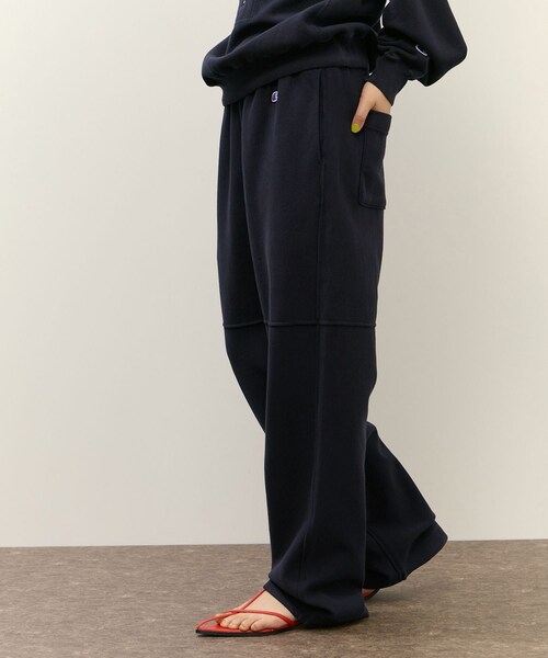 ADAM ET ROPE'（アダムエロペ）の「【Champion for ADAM ET ROPE'】別注 SWEAT WIDE PANTS（その他パンツ・レディース・オフホワイト/ブラウン系/ネイビー・M/S）」の12枚目の写真