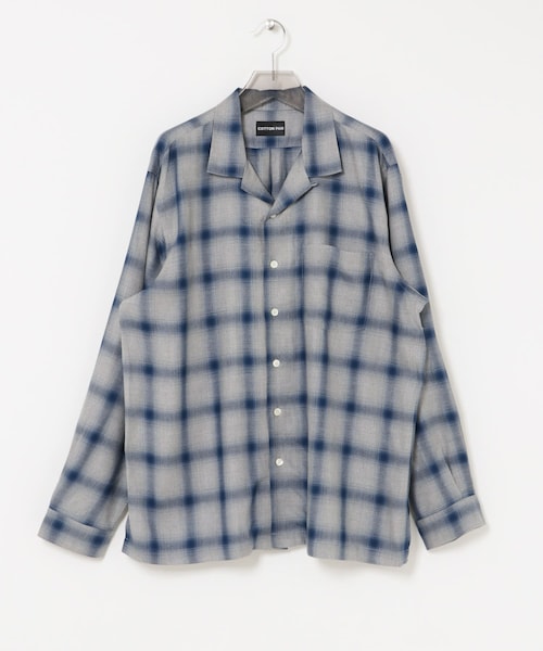 URBAN RESEARCH(アーバンリサーチ)の「COTTON PAN SOHOオンブレシャツロングスリーブ(シャツ/ブラウス・メンズ・BLACK/BLUE/BLU×BLK・2/3)」の2枚目の写真