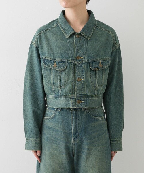 SENSE OF PLACE by URBAN RESEARCH（センスオブプレイスバイアーバンリサーチ）の「『別注』Lee101×SENSE OF PLACE　JACKET（デニムジャケット・レディース・BROWN/GREEN・FREE）」の13枚目の写真