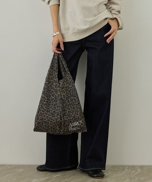 ADAM ET ROPE'(アダムエロペ)の「【Americana(アメリカーナ) for SALON】レオパードエコバッグ M(エコバッグ/サブバッグ・レディース・ベージュ系・F)」の3枚目の写真