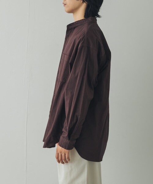 URBAN RESEARCH DOORS（アーバンリサーチドアーズ）の「STILL BY HAND　GARMENTDYE BANDCOLLAR SHIRTS（シャツ/ブラウス・メンズ・ECRU/INK BLACK/SLATE GREY/BROWN・46/48）」の22枚目の写真