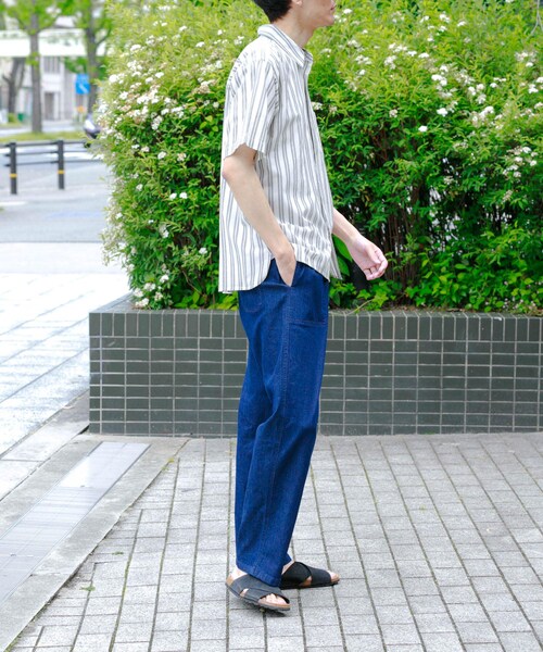 URBAN RESEARCH Sonny Label（アーバンリサーチサニーレーベル）の「インドコットンストライプシャツ（シャツ/ブラウス・メンズ・オフ/ブルー・M/L）」の15枚目の写真