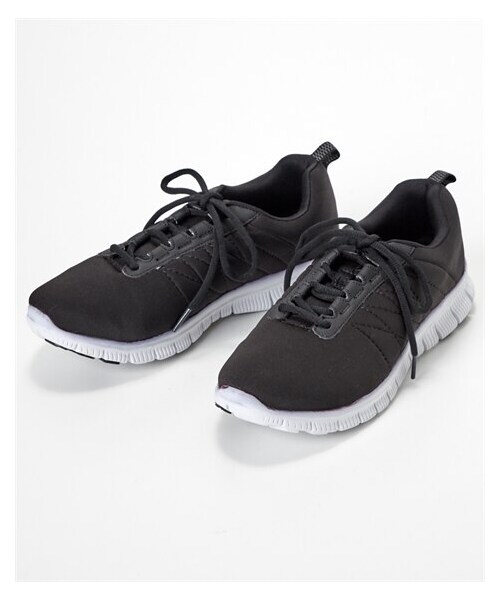 nissen（ニッセン）の「超軽量スポーティースニーカー（ワイズ３Ｅ）（スニーカー・メンズ・ネイビー×イエロー/グレー杢×ピンク/グレー杢×ホワイト/黒×ミントグリーン/黒×黒(白底)/白×白(白底)/サックス×ホワイト/黒(マットスムース)/ホワイト(マットスムース)/ダスティピンク(マットスムース)/グレー(マットスムース)/黒×黒(黒底)/杢グレー×パープル(白底)・S=22.0~22.5cm/M=23.0~23.5cm/L=24.0~24.5cm/LL=25.0~25.5cm）」の21枚目の写真