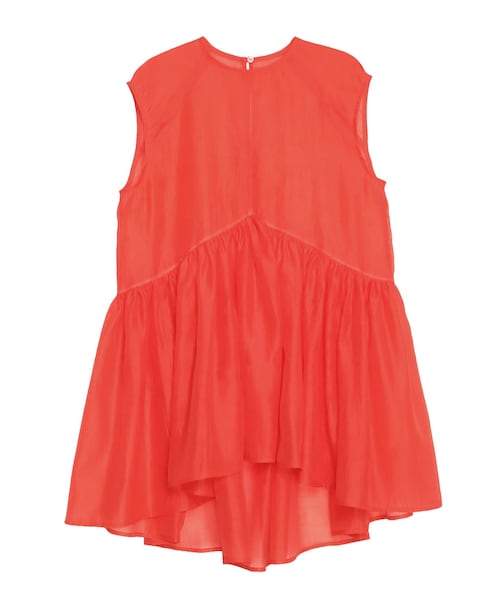 ELENDEEK(エレンディーク)の「SHEER PEPLUM BL(シャツ/ブラウス・レディース・チャコールグレー/レッド/ベージュ・F)」の9枚目の写真