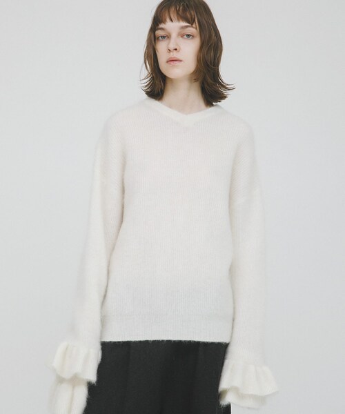 LAATO（ラート）の「frill sleeve mohair knit（ニット/セーター・レディース・パール/シャドウ・Free）」の6枚目の写真