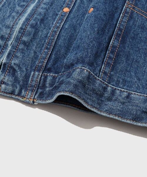 ADAM ET ROPE'(アダムエロペ)の「【KYOU/キョウ】ROEBUCK Type-50s Jacket by 66 Selvedge Denim(デニムジャケット・メンズ・ブラック/ブルー系・1/2/3)」の15枚目の写真