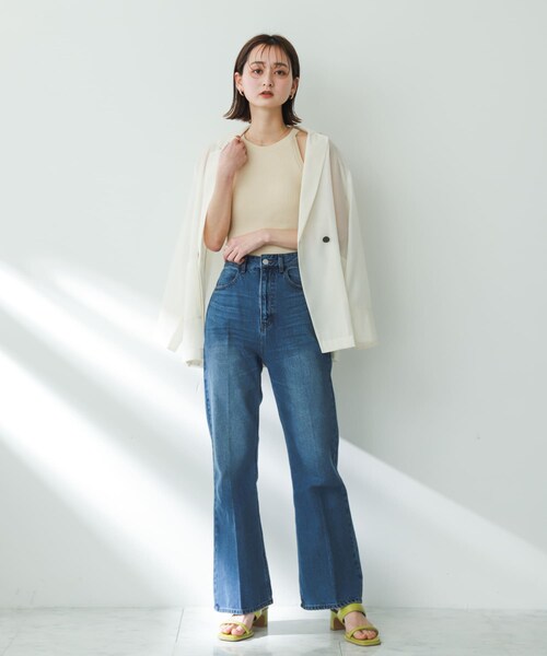 SENSE OF PLACE by URBAN RESEARCH（センスオブプレイスバイアーバンリサーチ）の「カップツキアメスリニットタンクトップ（タンクトップ・レディース・BRICK/IVORY/BLACK・One/one）」の9枚目の写真