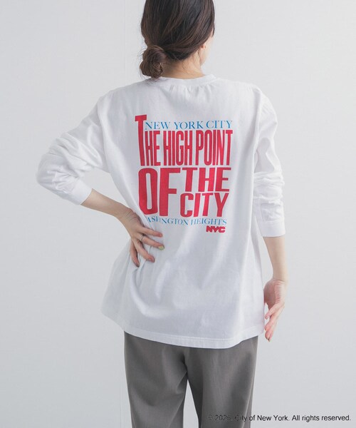 URBAN RESEARCH DOORS(アーバンリサーチドアーズ)の「GOOD ROCK SPEED NYC LONG-SLEEVE SHIRTS(Tシャツ/カットソー・レディース・WHITE・One)」の2枚目の写真