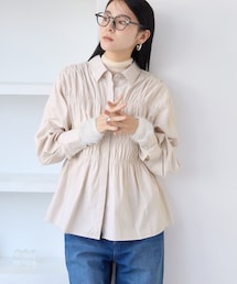 VIS | シャーリングデザインシャツ(シャツ/ブラウス)