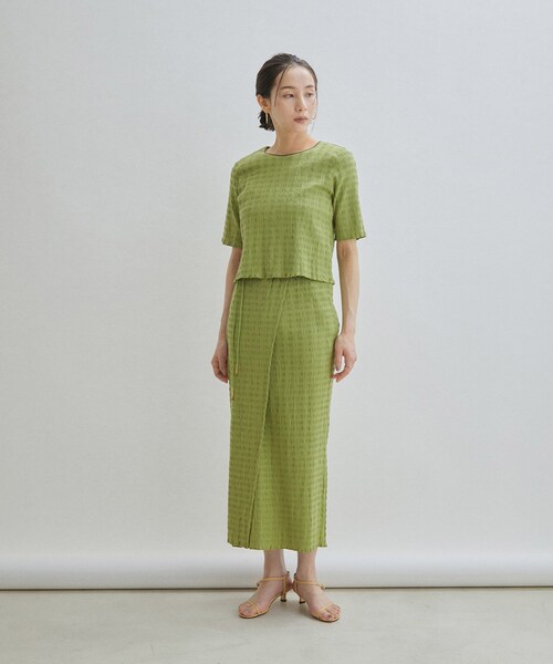 ADAM ET ROPE'(アダムエロペ)の「【公式サイト限定】【Pheeta(フィータ)】Vera Skirt(スカート・レディース・ライトグリーン/レッド/ローズピンク・F)」の13枚目の写真