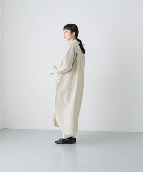かぐれ（カグレ）の「ワイドシャツワンピース（ワンピース・レディース・BLUE/L/BEIGE・Free）」の7枚目の写真