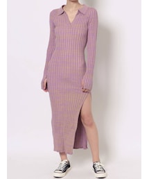 jouetie | スキッパーニットワンピース(ワンピース)