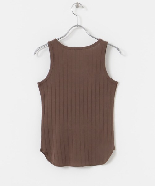 ITEMS URBANRESEARCH（アイテムズ アーバンリサーチ）の「クールコットンリブタンクトップ（タンクトップ・レディース・WHT/L.BEG/BLK/BRN・FREE）」の12枚目の写真