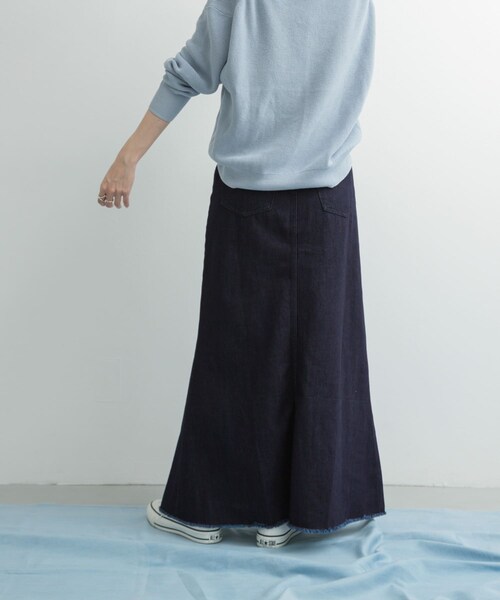 URBAN RESEARCH DOORS（アーバンリサーチドアーズ）の「Denim Flare Skirt（デニムスカート・レディース・ONE WASH/INDIGO・S/M）」の7枚目の写真