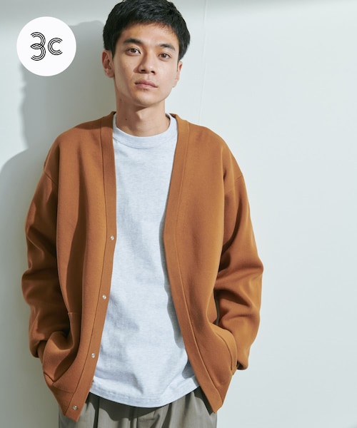URBAN RESEARCH DOORS（アーバンリサーチドアーズ）の「『UR TECH Renew Knit』Vネックカーディガン（カーディガン/ボレロ・メンズ・GRAY/CHARCOAL/LIGHTBROWN・M/L）」の3枚目の写真