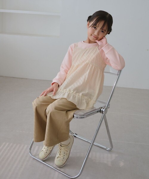 ROPE' PICNIC（ロペピクニック）の「【KIDS/キッズ】レースチュニックワンピース（ワンピース・キッズ・ホワイト/オフホワイト・L/M/S）」の13枚目の写真