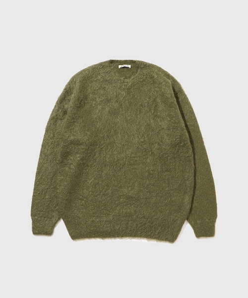 ADAM ET ROPE'(アダムエロペ)の「【AURALEE/オーラリー】BRUSHED SUPER KID MOHAIR KNIT P/O(ニット/セーター・メンズ・ブラック/グリーン/カーキ・3/4)」の7枚目の写真