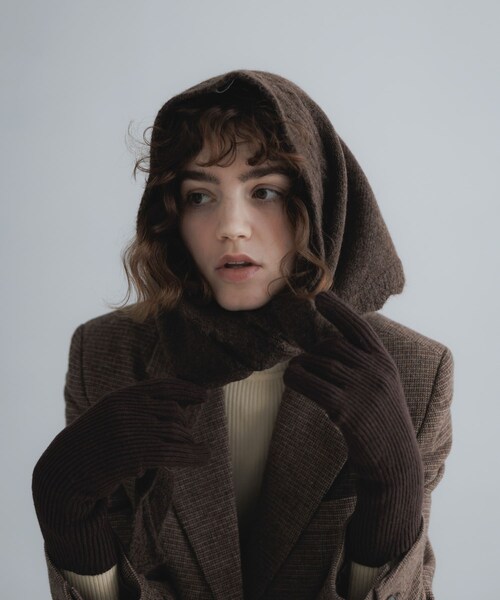 URBAN RESEARCH Sonny Label（アーバンリサーチサニーレーベル）の「スカラトリムニットスカーフ（バンダナ/スカーフ・レディース・オフ/グレー/ブラウン・One）」の16枚目の写真