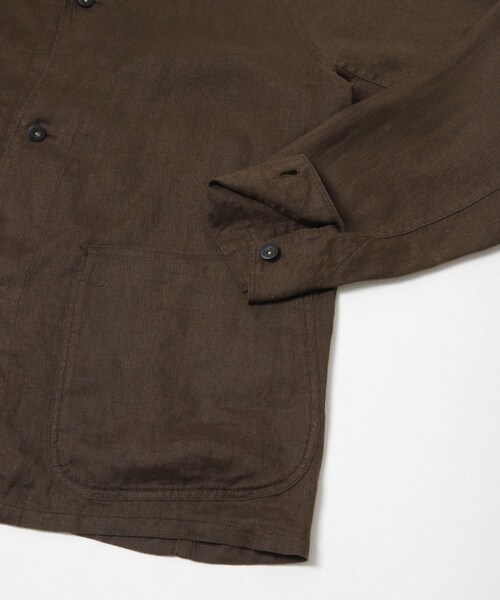 URBAN RESEARCH DOORS(アーバンリサーチドアーズ)の「FORK&SPOON リネンカバーオールシャツジャケット(テーラードジャケット・メンズ・BEG CHK/BROWN・4/5)」の13枚目の写真
