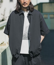 ITEMS URBANRESEARCH | 『接触冷感/イージーケア/吸水速乾/撥水/防汚』高機能シアサッカー サイドストレージシャツ(楽着シリーズ)(シャツ/ブラウス)