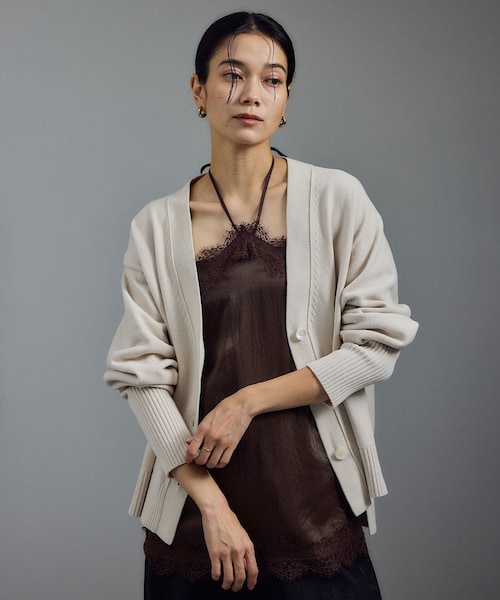 ADAM ET ROPE'(アダムエロペ)の「リバーレース2WAYキャミソール(キャミソール・レディース・ブラウン/ブラック・F)」の10枚目の写真