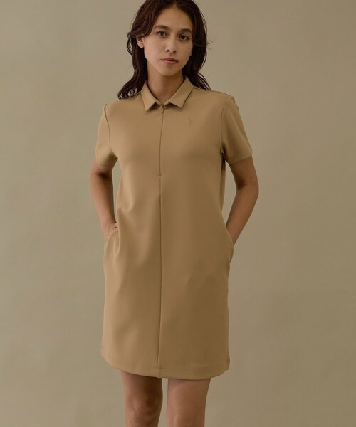 ROPE'(ロペ)の「レクチュールエコダンボールワンピース(ワンピース・レディース・ブラック/ベージュ系・L/M/S)」の6枚目の写真