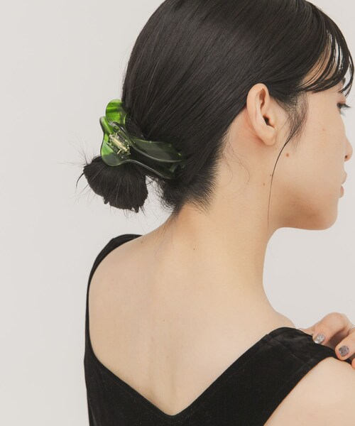 KBF（ケイビーエフ）の「ラウンドバンスクリップ（バレッタ/ヘアクリップ・レディース・GREEN/BROWN・One）」の11枚目の写真