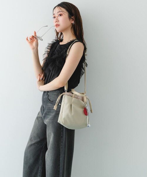 RODE SKO（ロデスコ）の「『XSサイズ』ウォッシャブルプチバッグ（ショルダーバッグ・レディース・BLACK/BEIGE/D.SILVER/BLUE GRAY/SILVER/MINT/OFF/BROWN・one）」の10枚目の写真