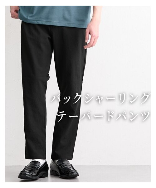 nissen（ニッセン）の「バックシャーリングパンツ（パンツ・メンズ・38ネイビー/41ブラック・M/L/LL）」の2枚目の写真