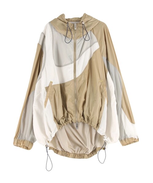 UN3D.(アンスリード)の「WAVE PATCHWORK WINDBREAKER(ブルゾン・レディース・グレー/ブラック/ベージュ・F)」の5枚目の写真