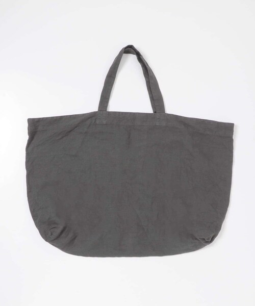 かぐれ（カグレ）の「リネンビッグトートバッグ（トートバッグ・レディース・SMOKE PINK/BEIGE/BLUE GREEN/CHARCOAL/YELLOW KHK・FREE）」の9枚目の写真