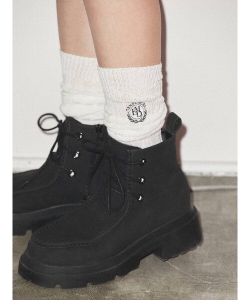 EMODA（エモダ）の「アップレースタンクシューズ（ブーツ・レディース・ブラック/キャメル・M/L/S）」の19枚目の写真