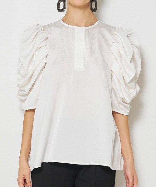 URBAN RESEARCH ROSSO（アーバンリサーチロッソ）の「Mewl　ボリュームパフスリーブブラウス（シャツ/ブラウス・レディース・WHITE/LGRAY・FREE）」の5枚目の写真