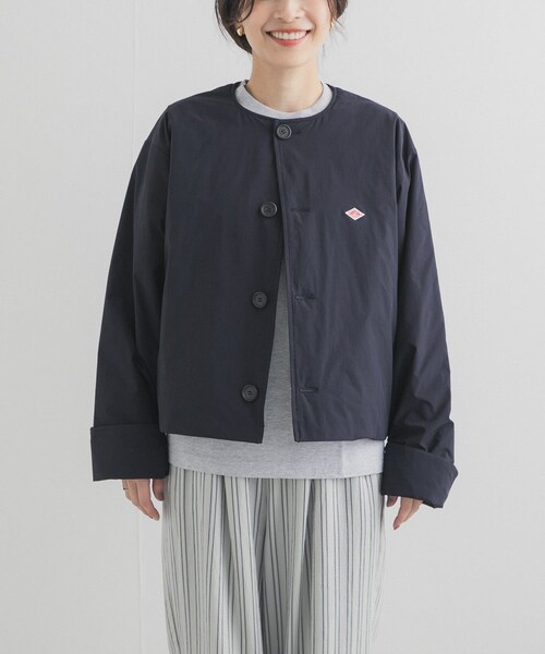 URBAN RESEARCH DOORS(アーバンリサーチドアーズ)の「DANTON COLLARLESS JACKET(その他アウター・レディース・DK.BLUE/IVORY/NAVY・36)」の14枚目の写真